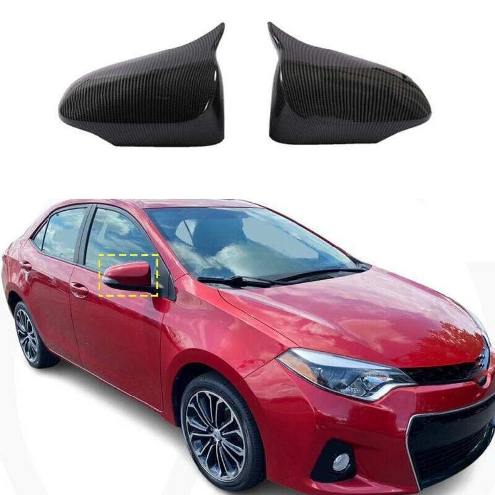 

Для Toyota Corolla 2014-2019 крышка зеркала с рогом из углеродного волокна, 2 шт. -