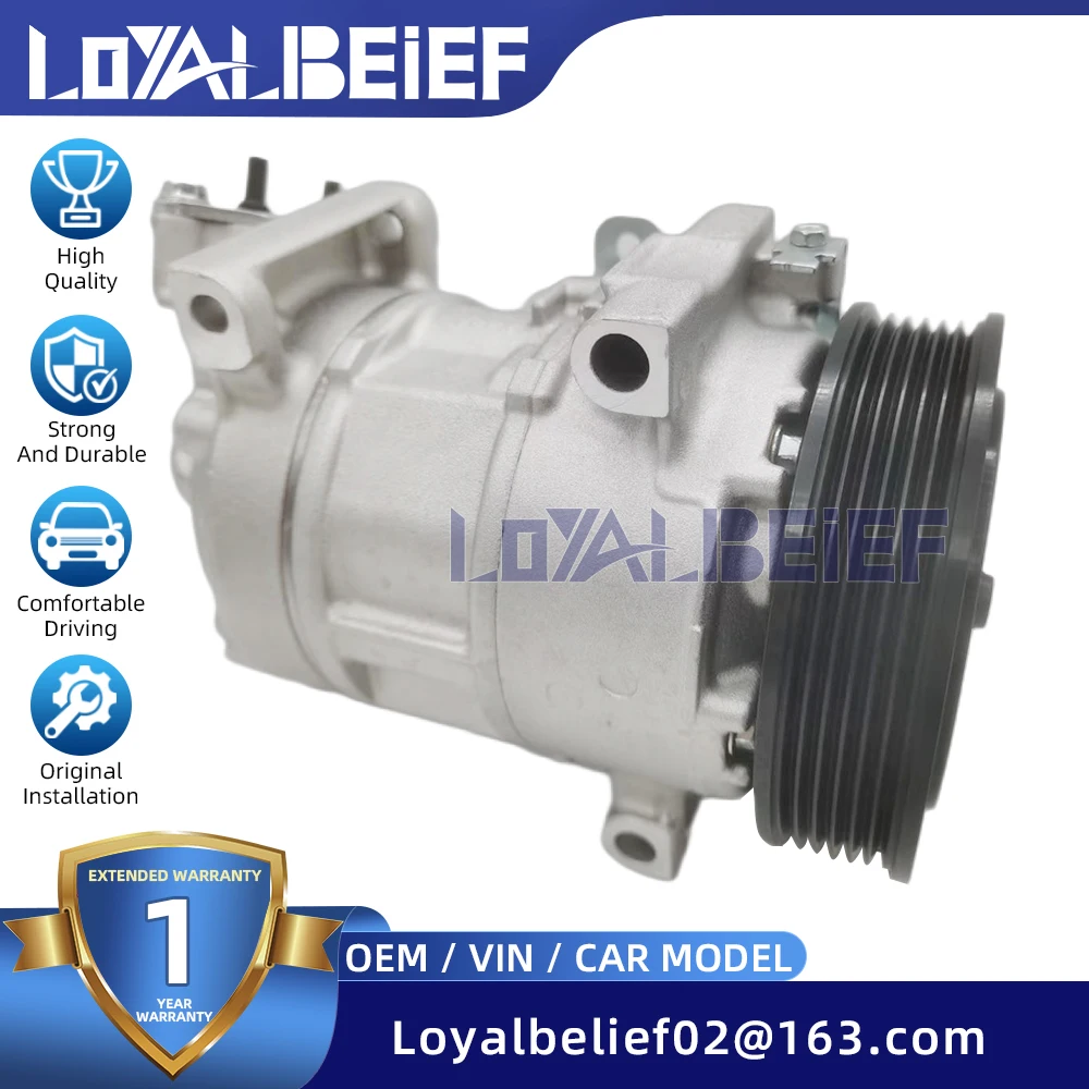 

A/C AC Compressor with Clutch For Citroen C3 DS4 DS5 Peugeot 308 5008 Partner RCZ 1.6 5SEL12C 9676862380 4471503251 6 Grooves