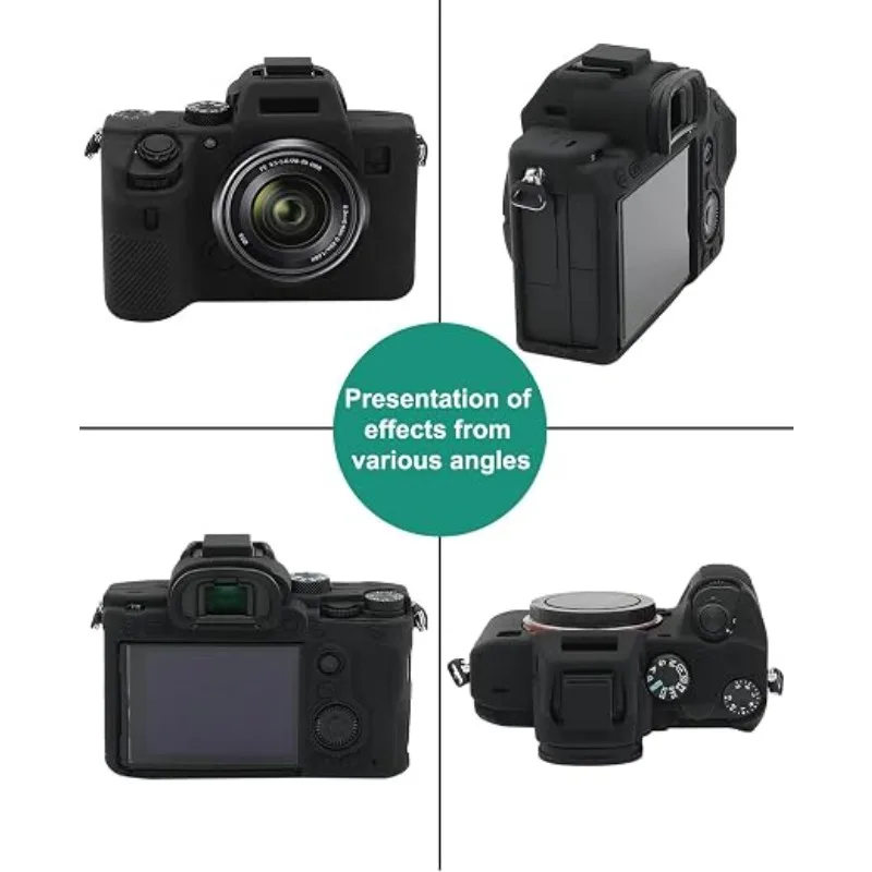 For Sony A73 A7RM3 A7R3 III A73 A7M3 A7III Silicone Case Skin Cover DSLR Camera Bag Protective Case + 1PCS free tempered film