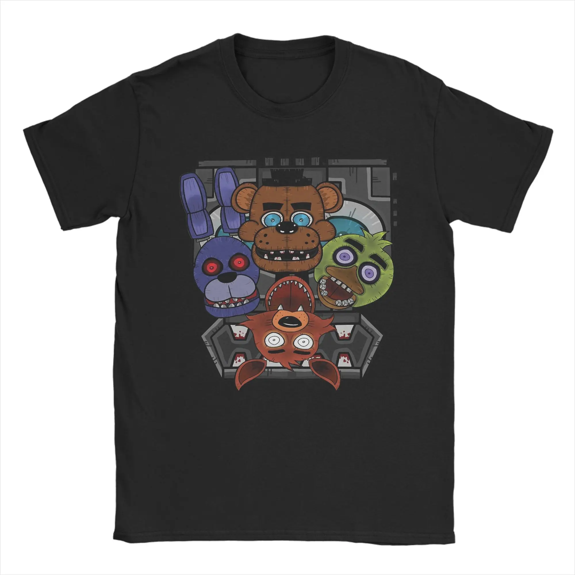 2026 New Fnaf Game Cotton Y2K T-shirt for Men and Women Summer Fashion Classic High Quality Short Sleeved Shirt Street Wear