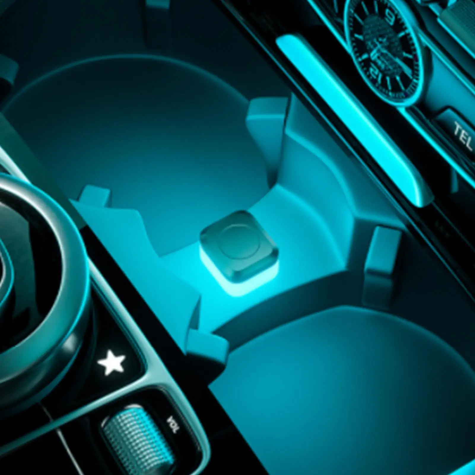 Car LED Lights Interior Wireless LED USB Car Light Ambient Light Wireless Multicolor Night Light Multiple Modes Interior Lighing