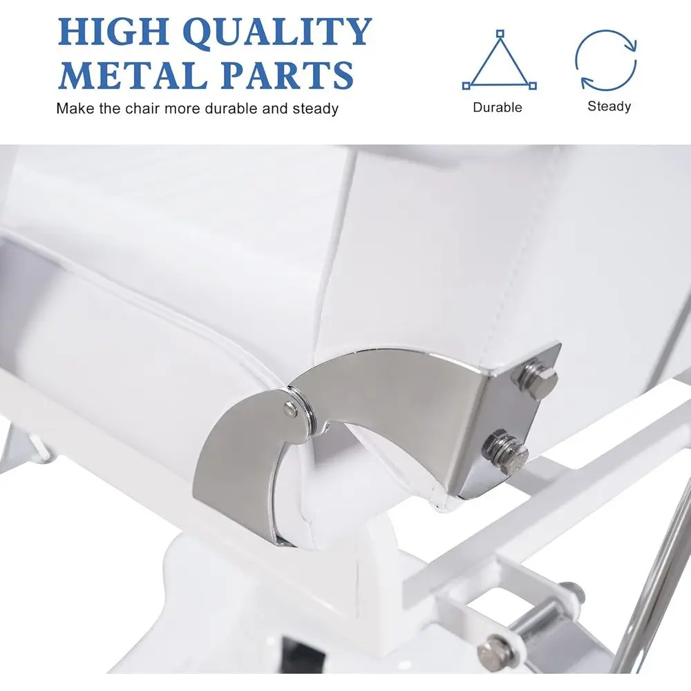 ปรับได้ 360 องศา °   เก้าอี้สักลายแบบหมุนได้ เก้าอี้นวดหน้าอเนกประสงค์ระบบไฮดรอลิก รับน้ำหนักได้ 500 ปอนด์ เตียงเสริมสวยสีขาว รุ่น 9613