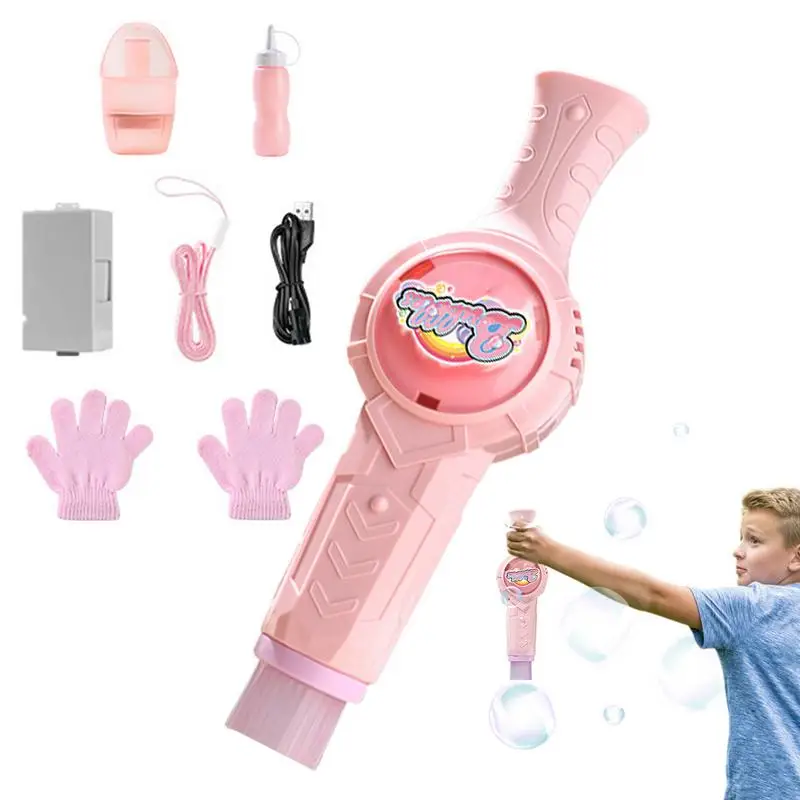

Bubble Maker Automatic Toddler Bubble Machine Maker Rechargeable Backyard Games Interactive Toys for Kids Adults Birthday