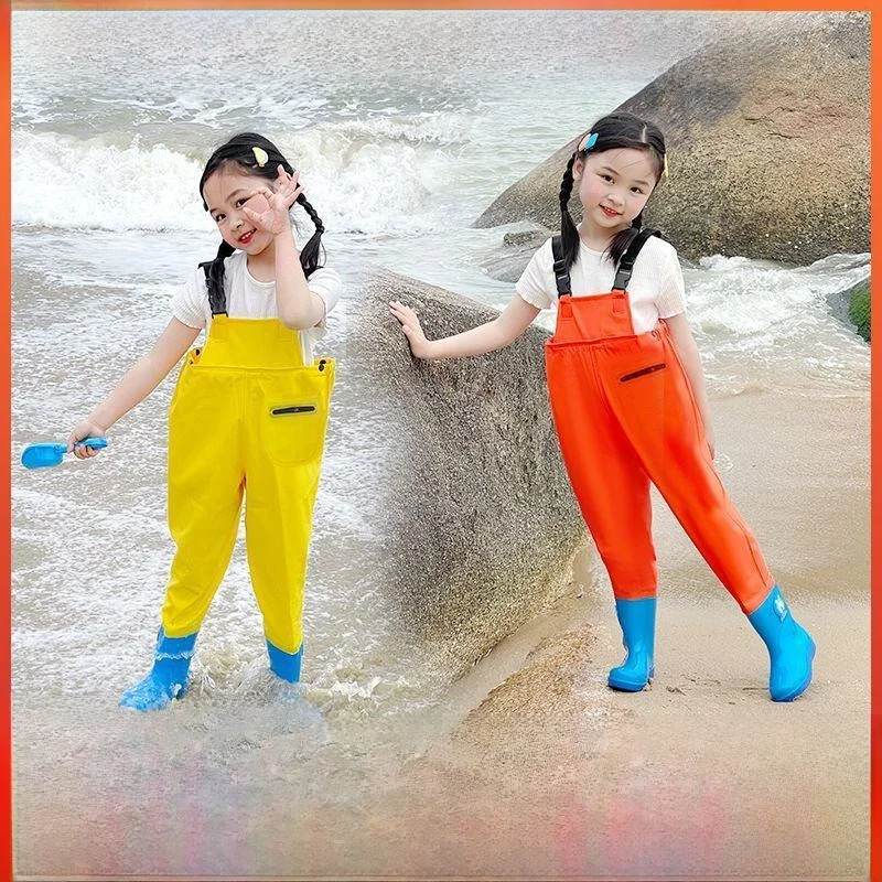 

Children's Waterproof Overalls Water Play f-length Bib Overalls Sea Exploringalls Nursery Sand Water Suit Jumpsuit