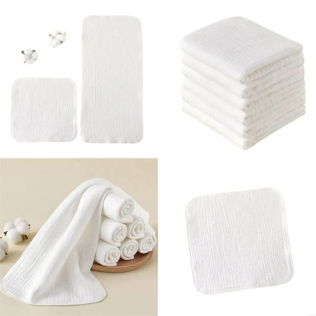 

Хлопковый нагрудник для слюнотечения, детская мочалка для новорожденных, полотенце для лица, 4-слойные впитывающие салфетки для