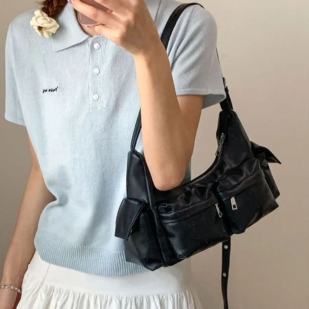 

Простая сумка через плечо Y2K в стиле ретро, модная сумка для пикантных девушек, сумка подмышками, корейская сумка-локомотив для покупок