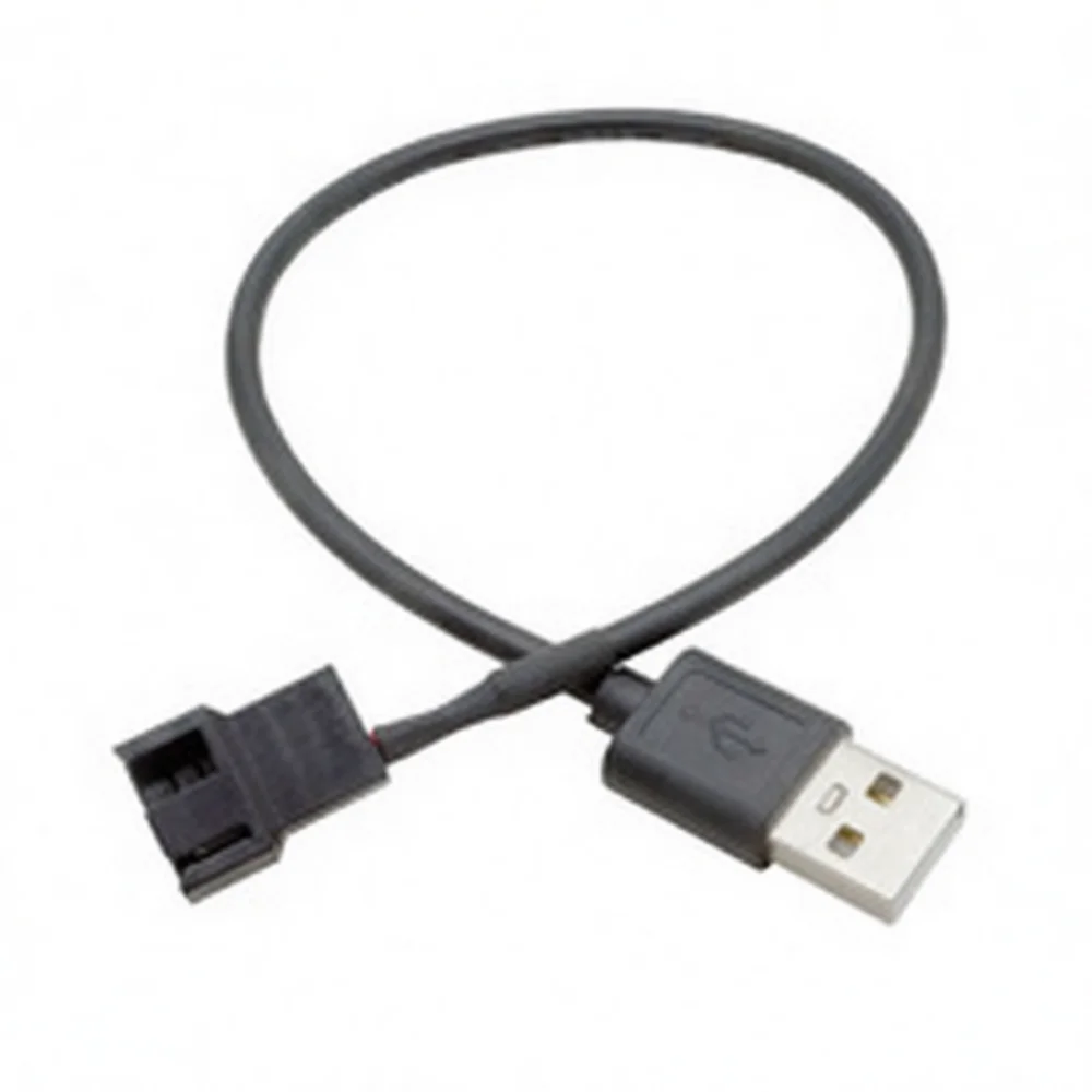 PC Case Fan Power Adapter Cable DC5521 To Two 4Pin Splitter Wire Computer Cooling Accessory Easy Installation Cord