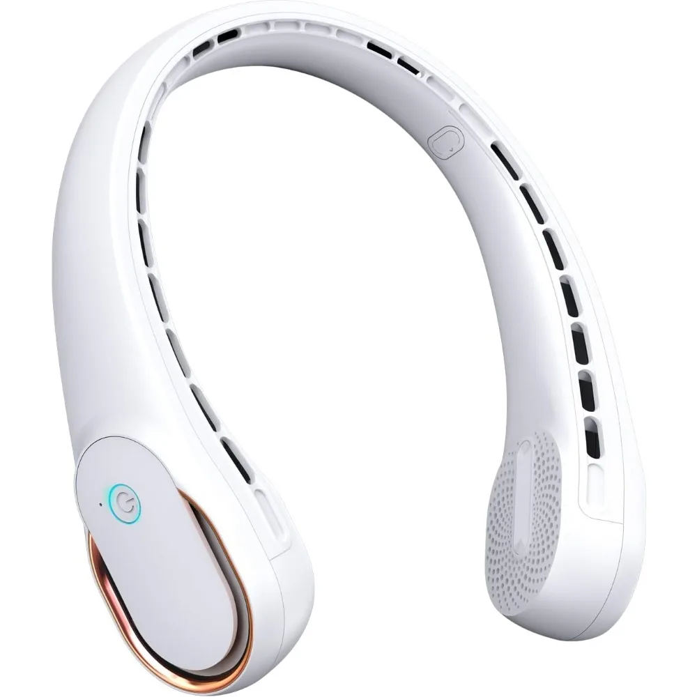 

Портативный шейный вентилятор с мощным обдувом 360°, без спутывания волос, двойной поток воздуха, нескользящий, быстрая зарядка, долгий срок службы, подарок