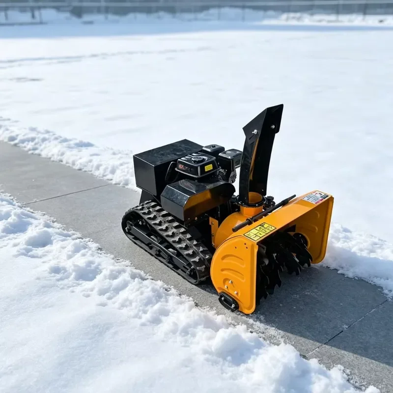 Electric Hybrid Remote Control Snow Blower Tracked Self Propelled Snow Thrower Powerful Engine Snow Machine