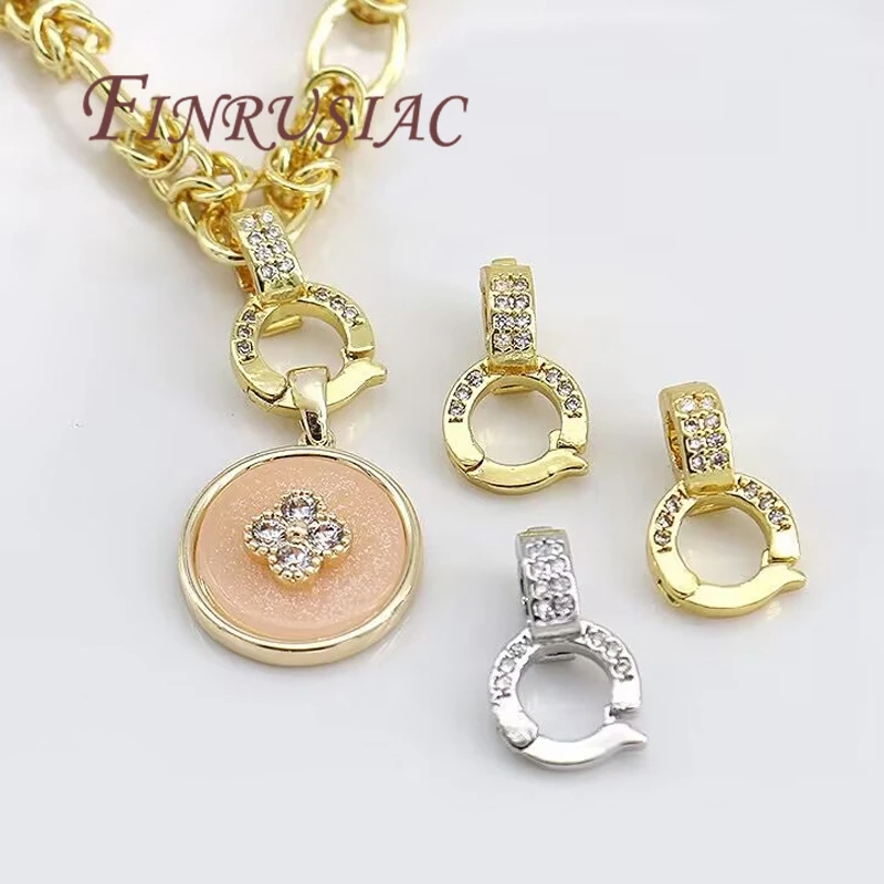 18K Gold Plated Pendant Holder,Bail Clasp For Pendant,Necklace Bails,Connectors For Jewelry,DIY Accessories image 4