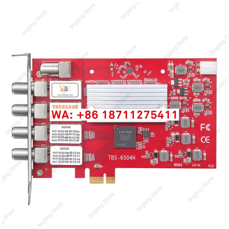 TBS6504H Multi Standard Quad Tuner PCI-E Card Receiver Card