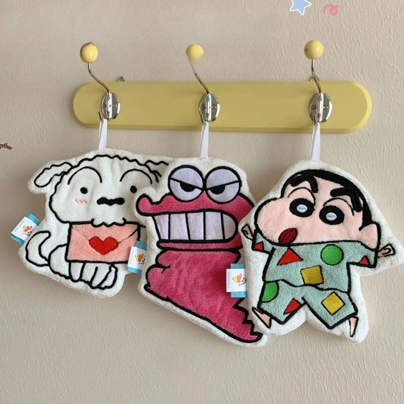 

Хит продаж: Милое аниме-полотенце с вышивкой Крейон Шин-чан, подвесное, из кораллового флиса, с высокой впитываемостью, для душа и ванной комнаты