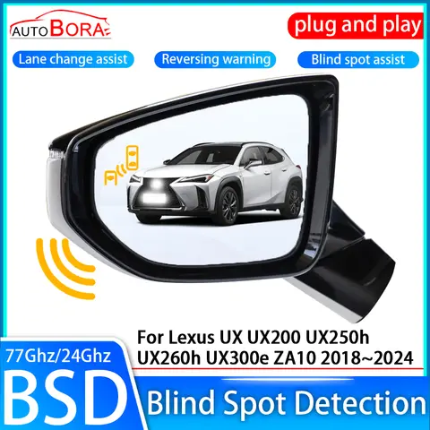 렉서스 UX UX200 UX250h UX260h UX300e ZA10 2018~2024용 차량 사각지대 감지 시스템 BSD 센서 운전석/조수석 사이드 미러 모니터링