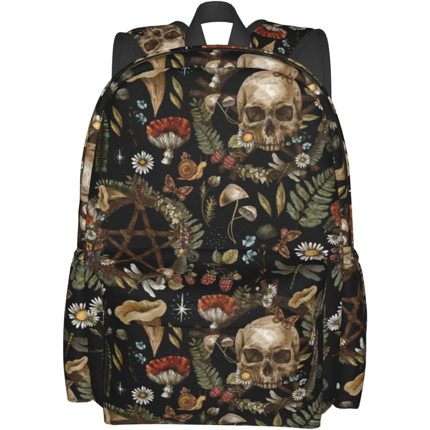 

Butterfly Dragonfly Mushroom Stylish Backpack With Adjustable Padded Shoulder Straps Daypacks For College Travel