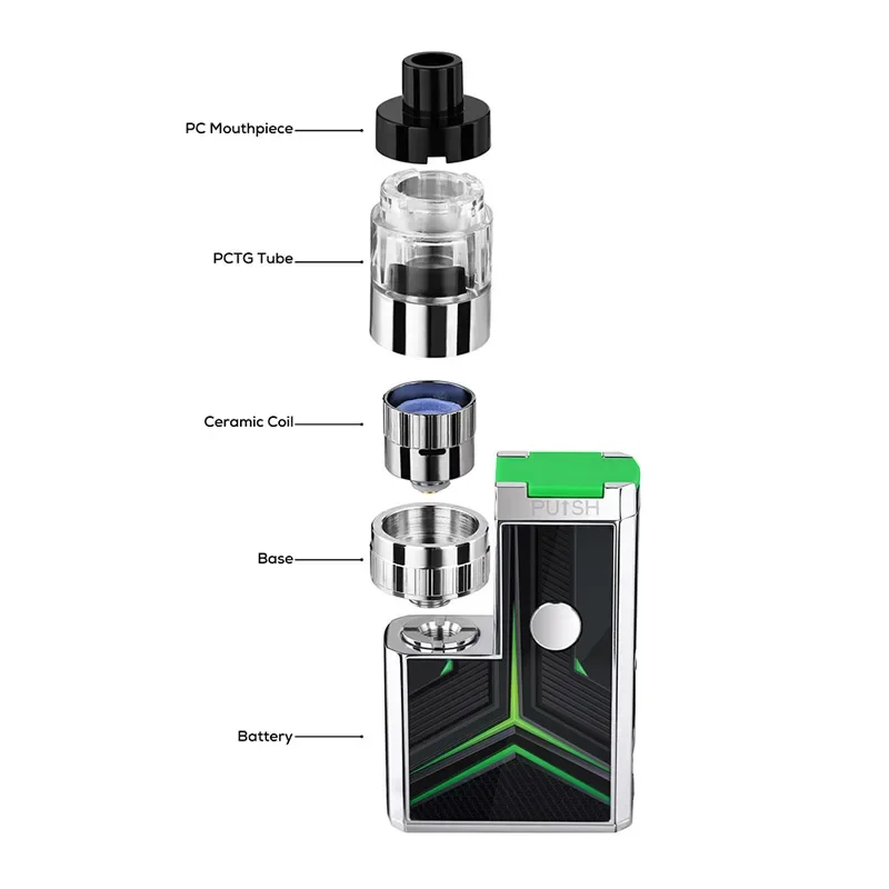 Vape Vapes LTQ Thumb Box Kit Wax Vaporizer 650mAh 3.4V-4.2V 510 Thread Atomizer Ceramics Coil Vaper Pen Electronic Cigarette