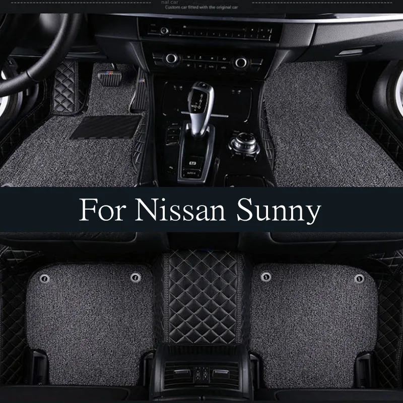 Car Floor Mat for Nissan Sunny N17 Almera Latio X Versa 2011~2019 Panel Foot TPE Liner Carpet Pad Custom Cover Rug trunk mat