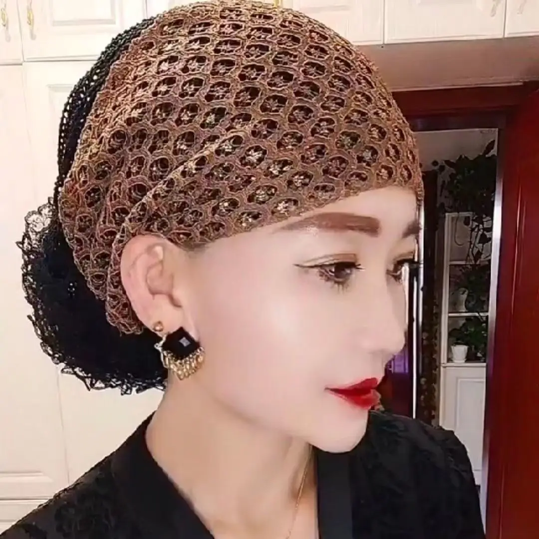 2023 Summer Fashion Turban Cap for Women Breathable Mesh Beanie Hat Muslim Under Scarf Cap Cancer Chemo Hat Hairloss Headdress