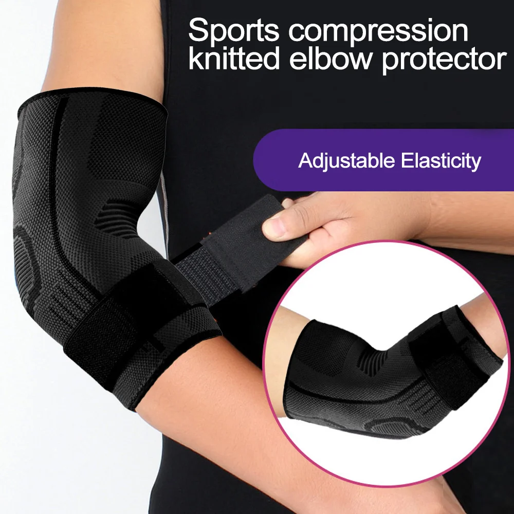 1PC Fitness Bandage Elbow Pads Brace Compression Support Sleeve for Tendonitis Tennis Elbow Reduce Joint Pain Support Protector