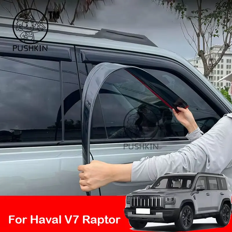 

Car Side Window Deflector Window Visor Vent For Haval V7 Raptor 2026 2024 2025 Wind Shields Sun Rain Guards Awnings Shelters