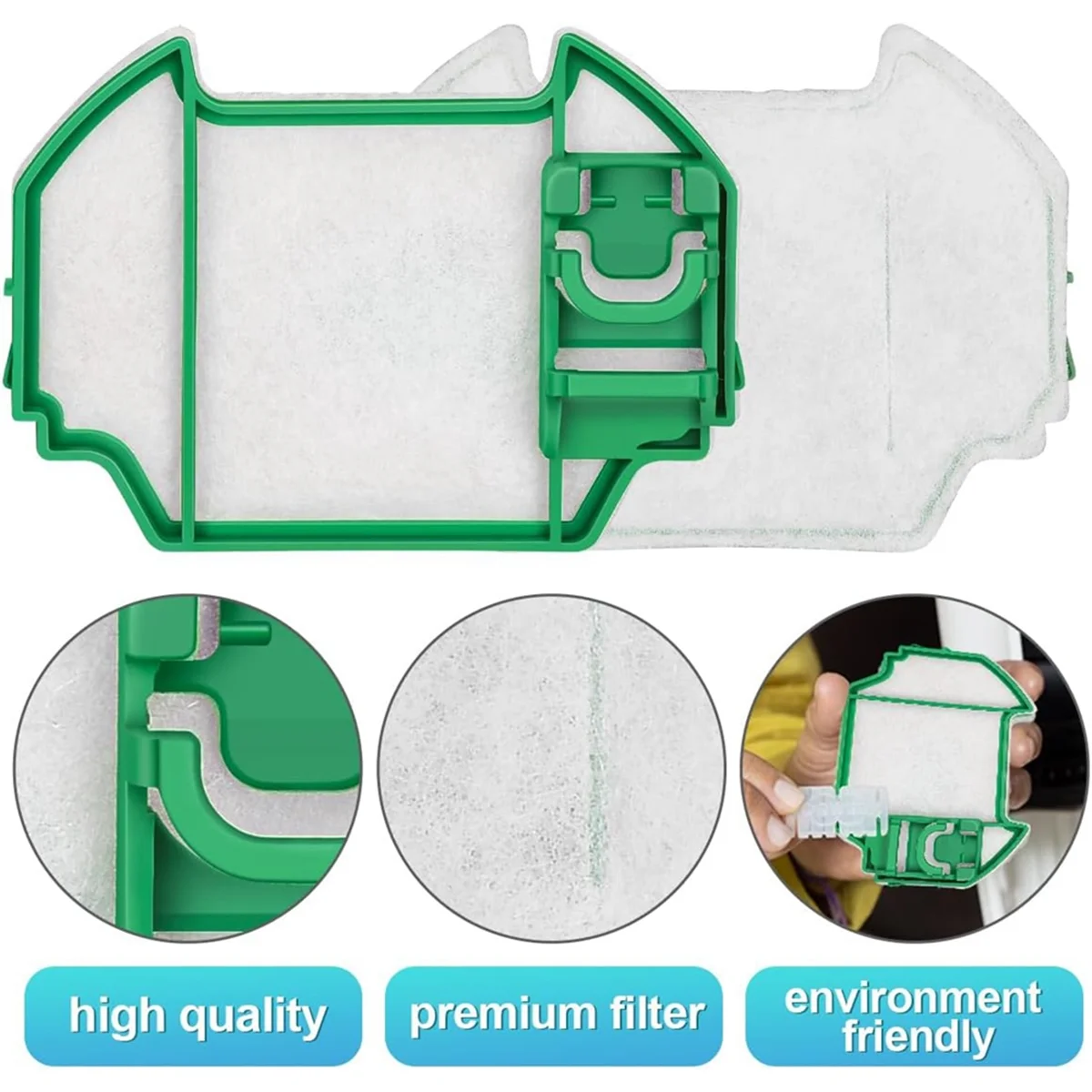 8 Vacuum Cleaner Bags For Vorwerk Kobold FP7 VK7 Cordless Vacuum Cleaner With 2 Motor Protection Filters