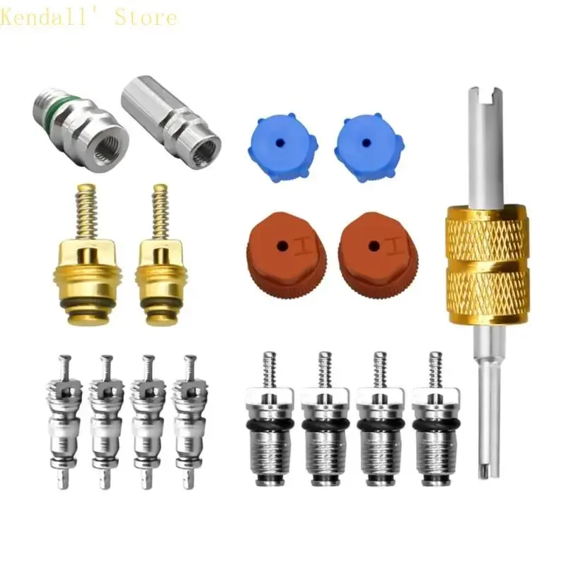 Air Conditioner Service with Repair Pieces, Metal Fittings and Remover Tool for Maintenance Work and Port Replacement