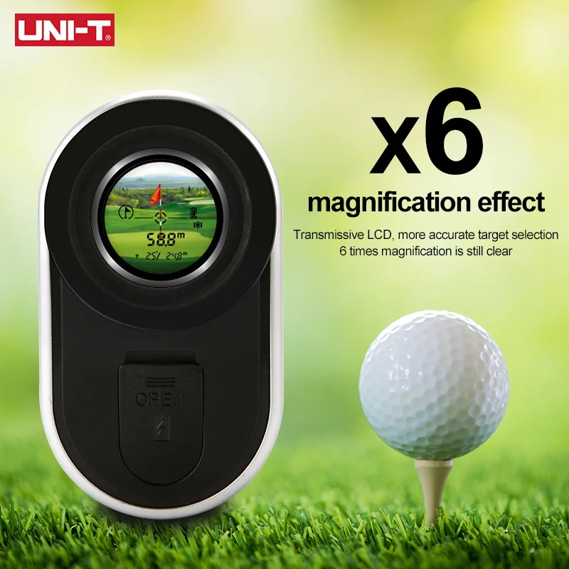 Imagem -02 - Telêmetro a Laser Uni-t-golf Série Lm600g 600m 1000m Telescópio Monocular Golf Distance Meter Ajuste da Inclinação do Golfe