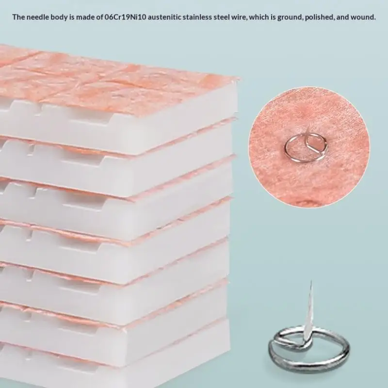 【Y】100Pcs Disposable Sterile Press Needle Ear Acupuncture Needle Intradermal Embedded Needle For Acupuncture Point Therapy