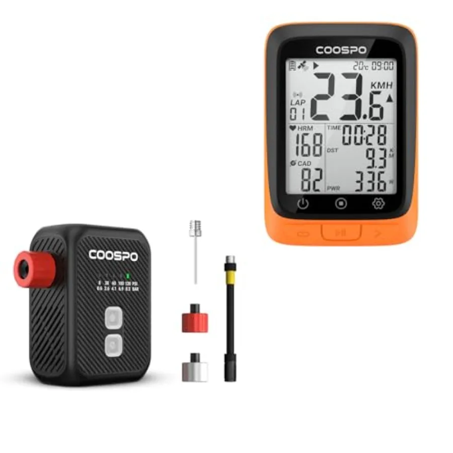

[Bundle Promotion] BC107 GPS Bike Computer Matches with Mini Electric Bike Pump E1
