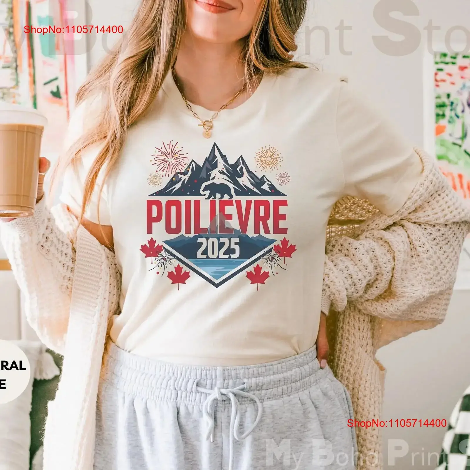 Poilievre 2025 Canada Conservative T Shirt Anti Liberal Canadian Election Pierre Political SweaT Patriotic Bear Mountain Casual