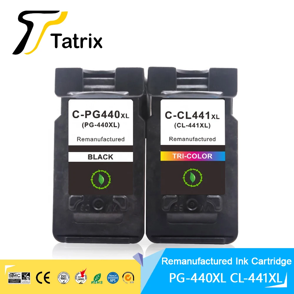 Tatrix PG 440 441 440XL 441XL PG-440XL CL-441XL PG440 Black Remanufactured Inkjet Ink Cartridge for Canon MG3540 4240 Printer