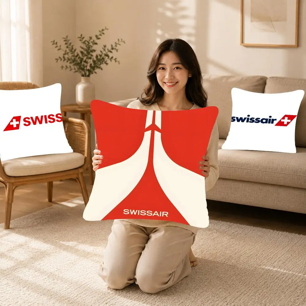 Airline Travel Etihad Airways Cushion Cover Bedroom bed reading backrest cushion Festive plush holiday Soft plush throw