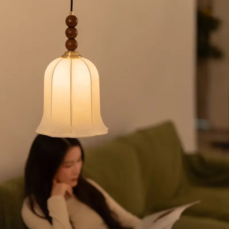 Bell Flower Chandelier for Kitchen Island Pendant Light Fixture Modern Hanging Lamp Ceiling Lighting Decor