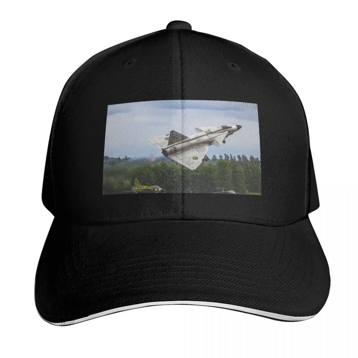 

AJS 37 Viggen Takeoff Baseball Cap Golf Hat Man Snap Back Hat Military Tactical Cap Trucker Hats For Men Women's