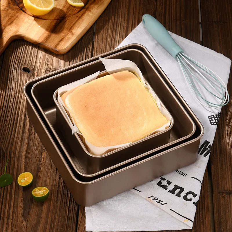 

Square Carbon Steel Bakeware Non-Stick Coating Cake Pans Bread Toast Baking Mold Pastry Tray Mould Household Kitchen Accessories