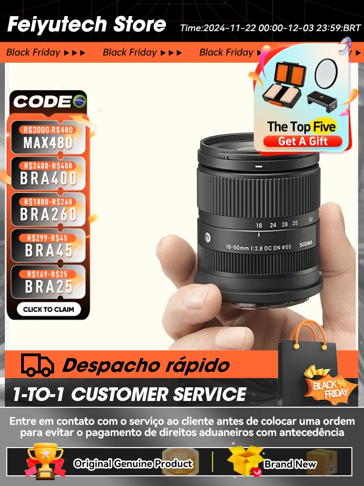 سيغما 18-50 مللي متر F2.8 تيار مستمر DN المعاصرة APS-C عدسة الكاميرا عديمة المرآة لسوني ZVE10 A6400 A6600 Fujifilm XT4 XT5 XT30 XS10 18 50