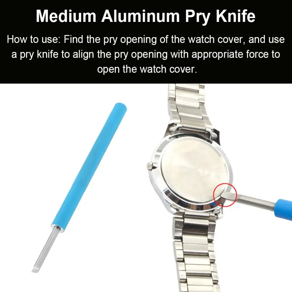 Watch Repair Tools Watch Back Cover Removal Tool Pry Open Watch Cover Long Handle Watch Electronic Product Removal Tool Blue