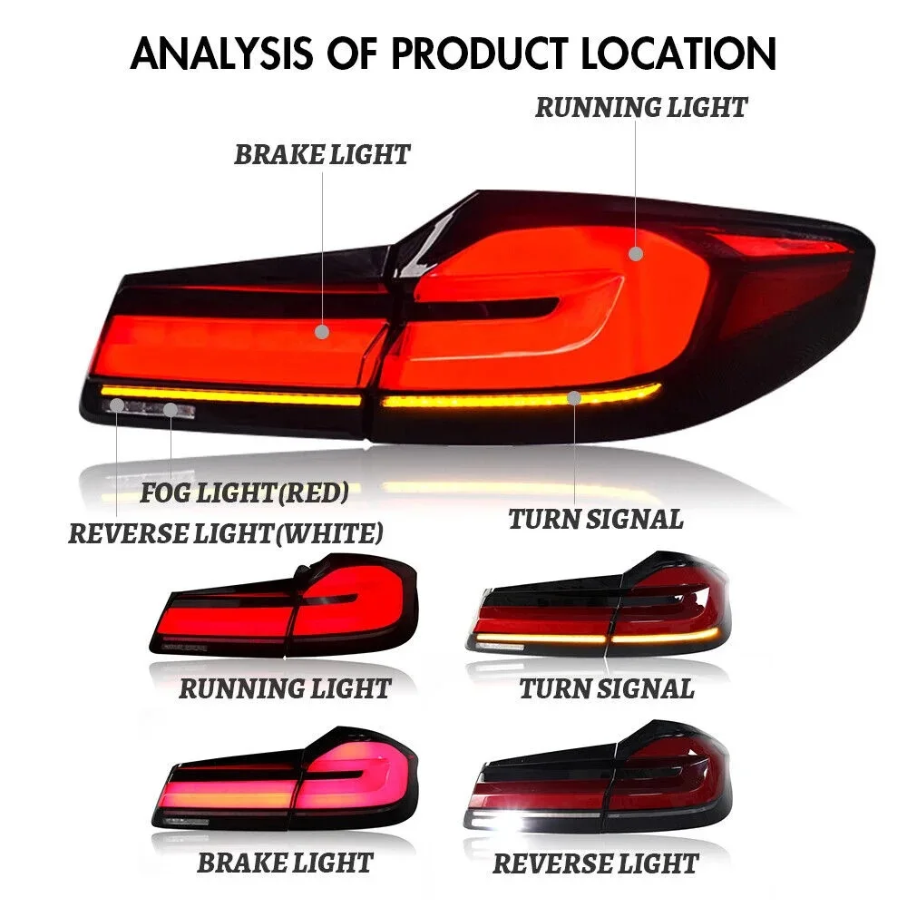 Car Accessories For BMW G30 G38 M5 F90 5-series 2017-2020 Headlight + Tail Light LED Lamp DRL Signal Plug And Play Daytime