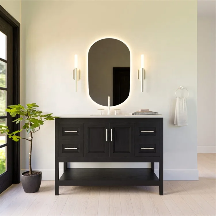 Nowoczesna, personalizowana szafka łazienkowa z płyty melaminowej, wodoodporna, wysokiej jakości, montowana na ścianie, do domu, hotelu, sypialni.