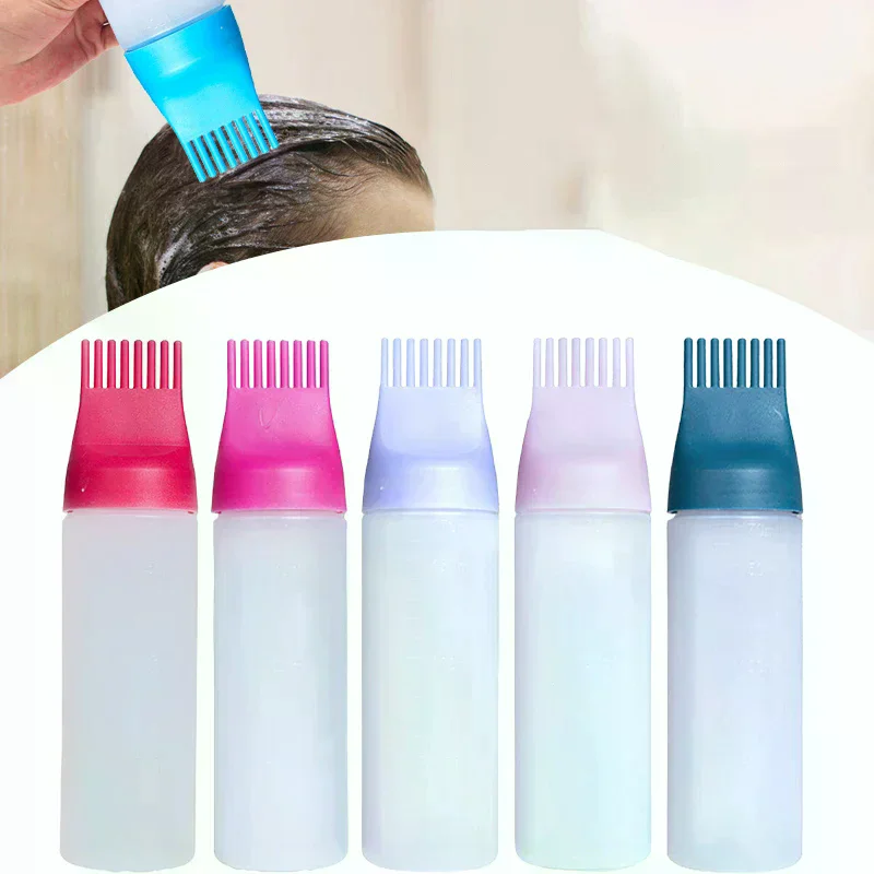 Botella aplicadora exprimible de 170ml, botella de plástico para tinte para el cabello, botella para teñir el cabello, botella de champú para limpieza en seco, peluquería