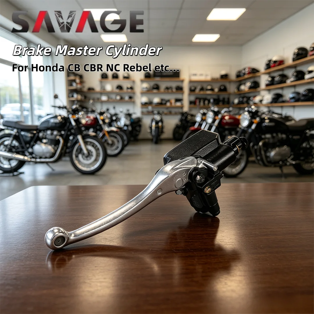 SAVAGE Front Brake Master Cylinder SLZ-HF18R Alu 14mm 22mm Black OEM Fit Honda CB CBR NC Rebel etc Quick Change