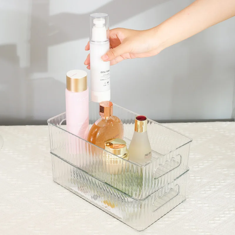 

Transparent Storage Box Separate Storage Plastic Waterproof Desktop Organizer Cosmetic Makeup Storage Box