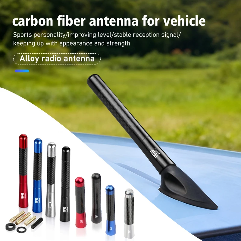 For Geely Carbon Fiber Car Radio Antenna Aerial Auto Accessories Coolray Emgrand X6 X7 EC7 Atlas Boyue GC6 Parts LC EC8 Atlas