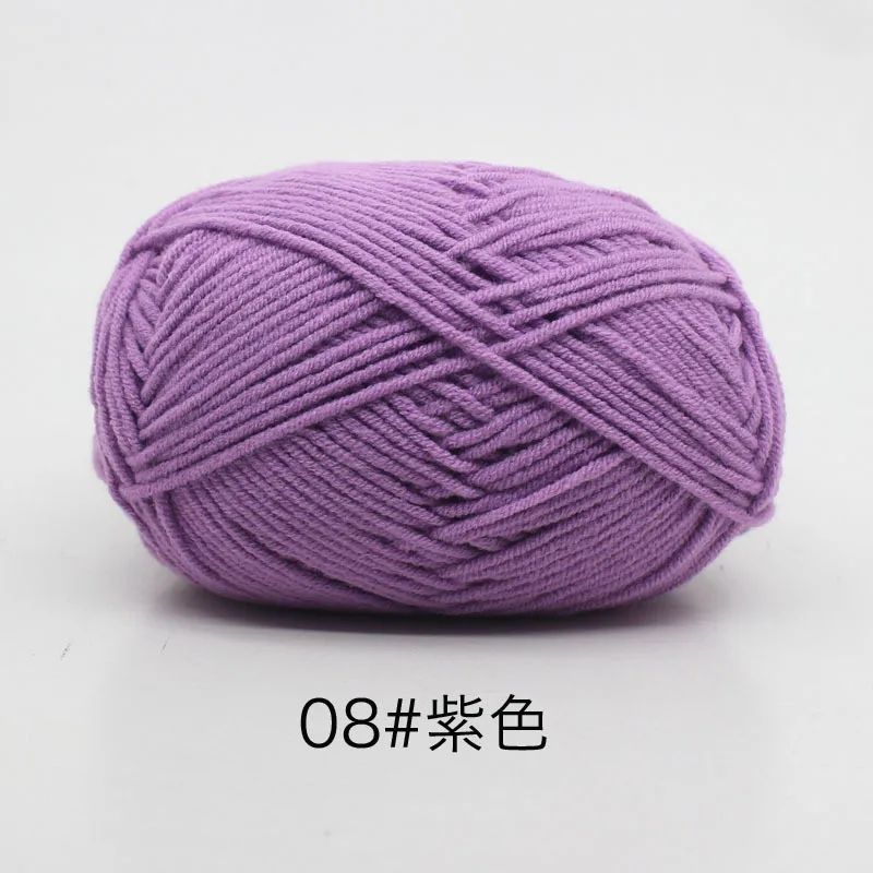 40-50 g/set 4ply Melk Katoen (80%) Breigaren Handwerken Geverfd Lanas Voor Gehaakte Ambachtelijke Trui Hoed Poppen tegen Lage Prijs