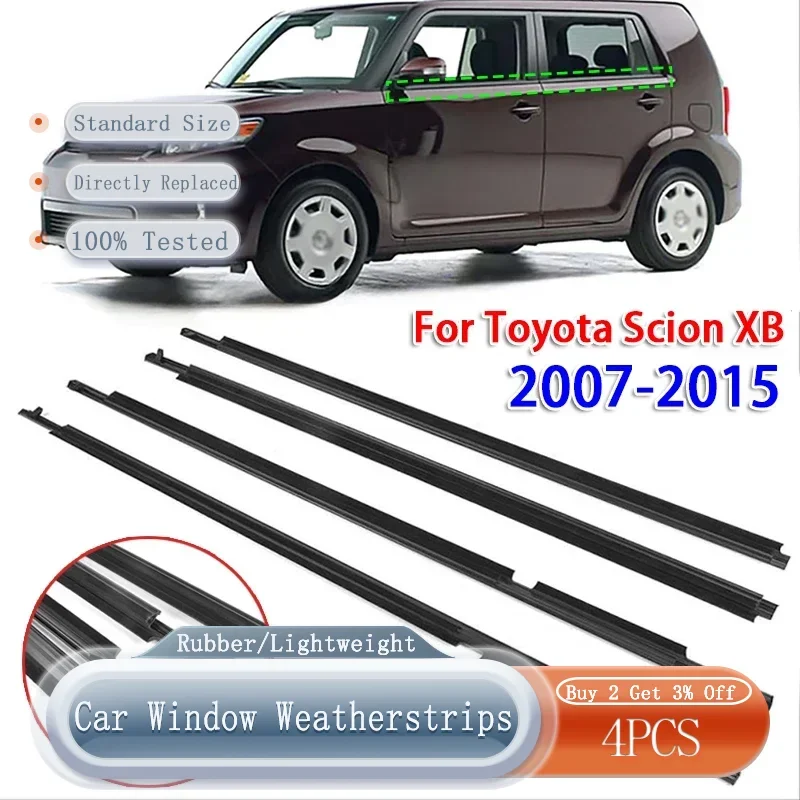 For Toyota Scion XB 2007-2015 Car Window Weatherstrip Seal Belt Trim Sealing Strips Rubber Outer Window Glass Seal 75720-12820