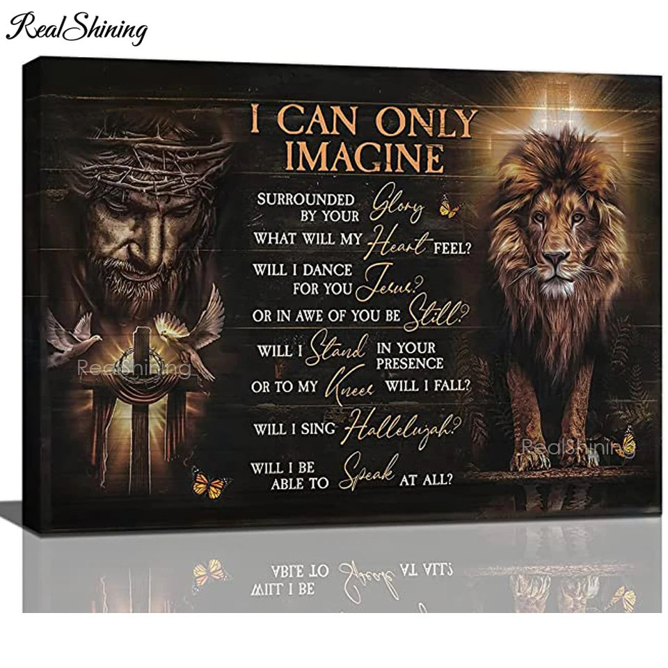 Religious Christian Lion of Judah 5d Diamond Painting Lion and Lamb Jesus Diamond Embroidery Full Kits DIY Cross Stitch Q73