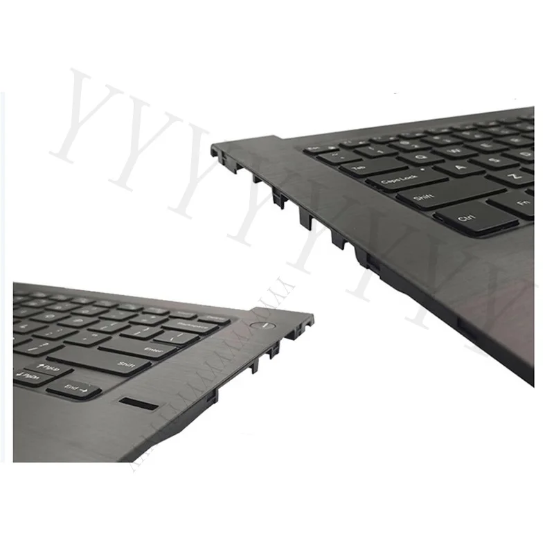 Y+  For DELL Vostro 15 V5568 Backlit Keyboard Palmrest Upper Case with Fingerprint