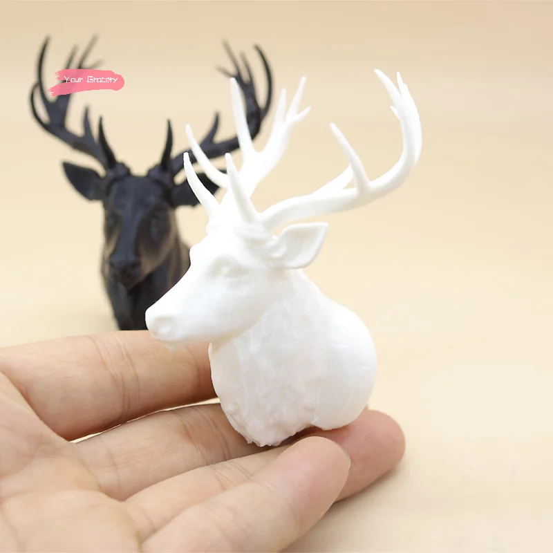 Maßstab 1:12 Hirschkopf Wandbehang Dekoration Miniatur Puppenhaus Weihnachtsszene Ornament Puppenhaus Zubehör