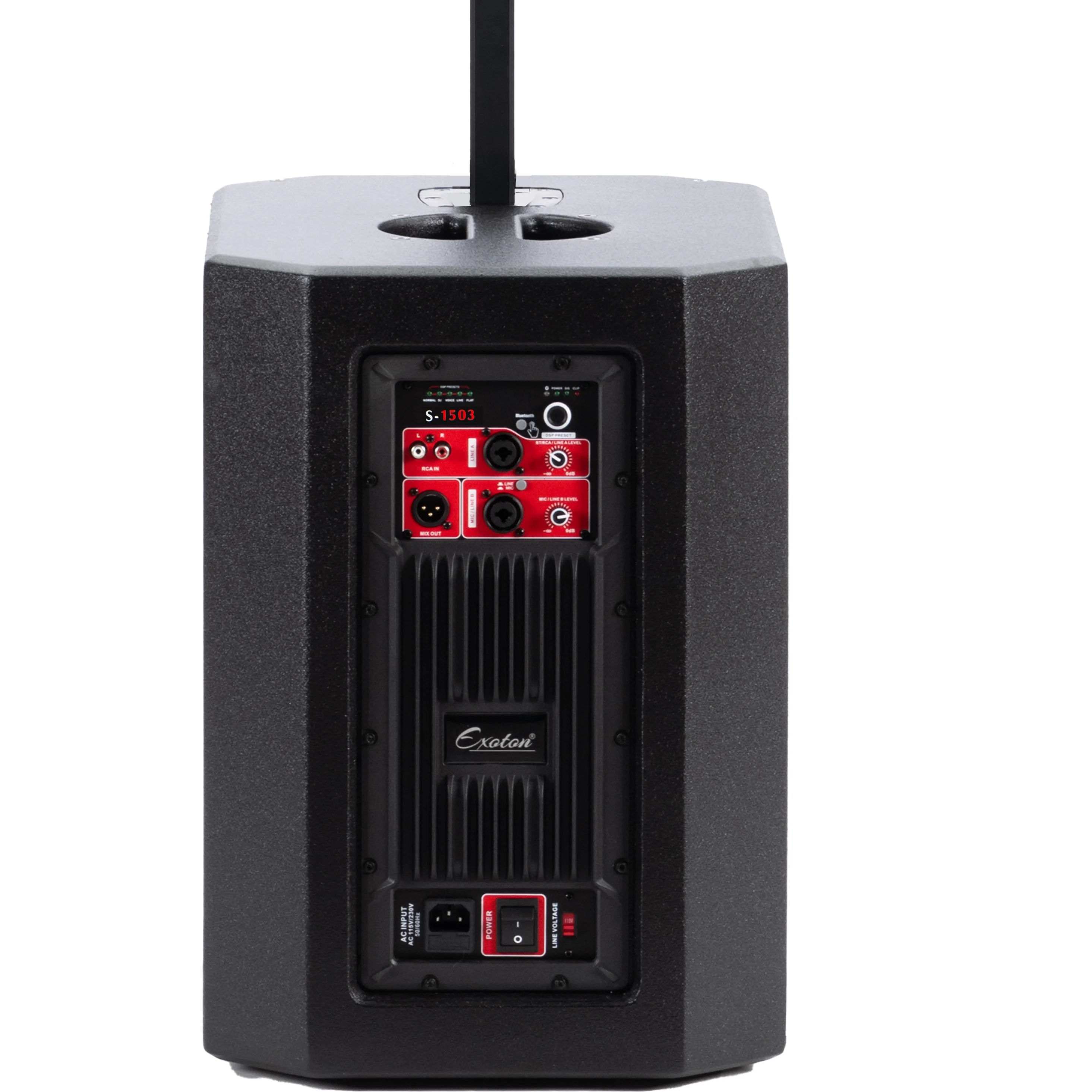 HYANKA S-1503 15 Inch Active DSP Professional Column Speaker Class D Amplifier 1000W RMS Powered Column Speaker For Stage Event