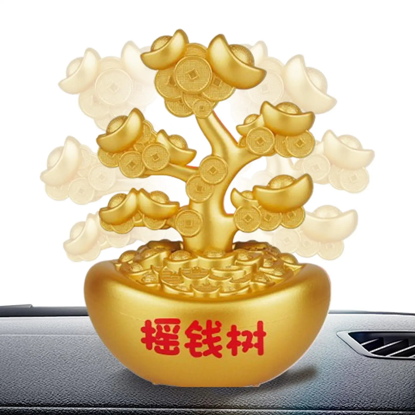 

Dashboard Accessories Solar-Powered Shaking Money Tree Design Automotive Interior Decor Dashboard Figures For Car For Trailer RV
