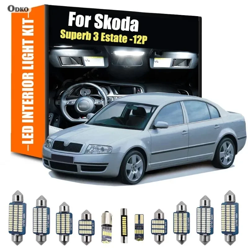 

Комплект светодиодных ламп Canbus (12 шт.) для салона автомобиля Skoda Superb 3 Estate, хэтчбек, комби, сигнальные лампы